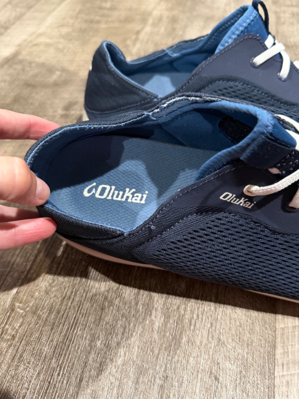 Moku Pae Men's Boat Shoes - Trench Blue/Off White | OluKai - Picture 7 of 8